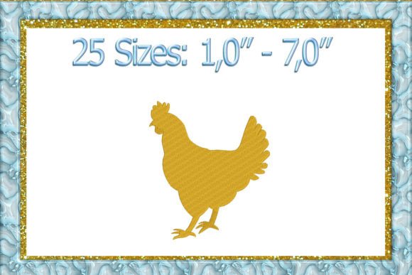 Hen Embroidery Design for Holiday Collections
