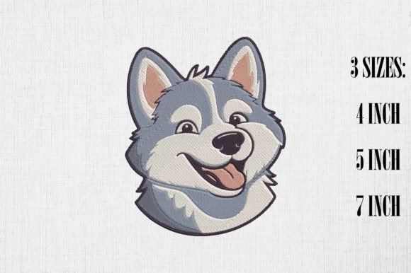 Review: Cute Husky Dog Embroidery Design for Makers
