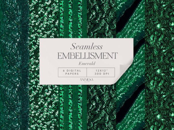 Reviewing Emerald Embroidery Sequin Fabric Paper
