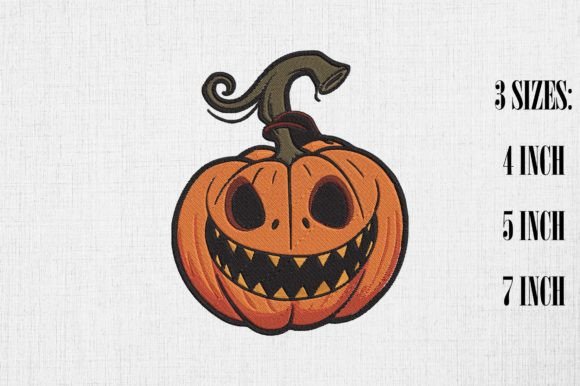 Reviewing Halloween Pumpkin Embroidery Design 2