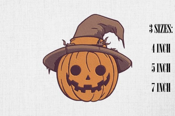 Reviewing Halloween Pumpkin Embroidery Design 3