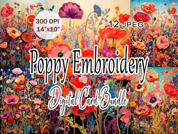 Reviewing Poppy Embroidery Tapestry JPEG Clipart
