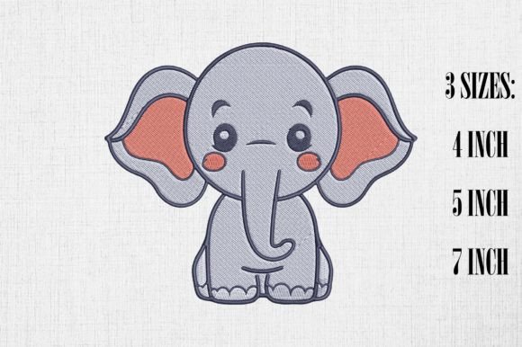 Reviewing the Cute Kawaii Elephant Embroidery Design